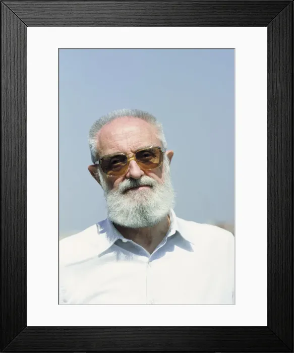 Framed Print : Jose Luis Sampedro, Spanish writer, photo of 1990 Framed Print : Jose Luis Sampedro, Spanish writer, photo of 1990