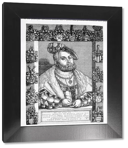 John Frederick the Magnanimous (1503-1554), Elector of Saxony, engraving, 1543