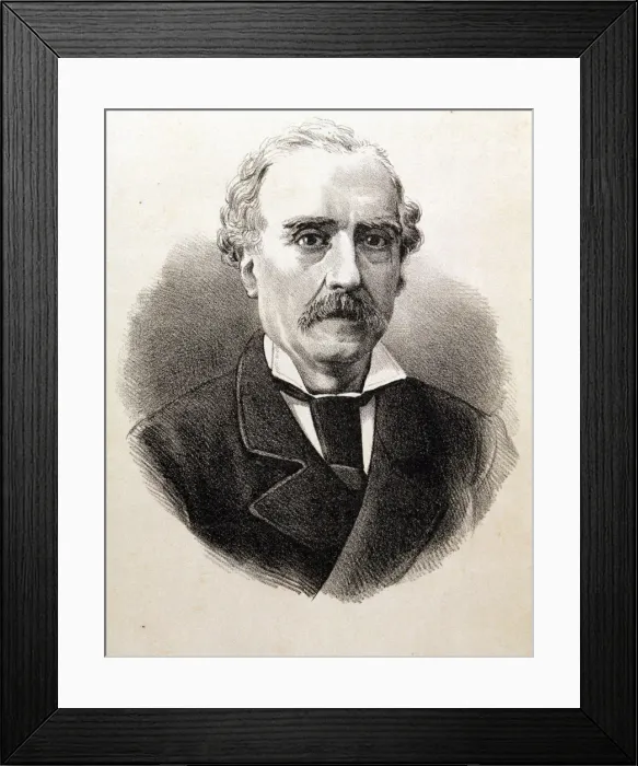 Framed Print : Antonio de Bofarull i Broca (1821-1892), Catalan writer, engraving of 1876 Framed Print : Antonio de Bofarull i Broca (1821-1892), Catalan writer, engraving of 1876
