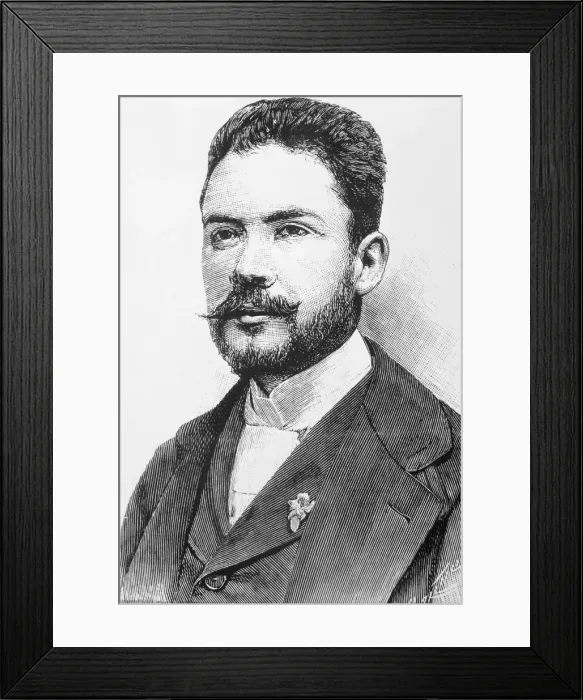 Framed Print : Ruben Dario (1867-1916, Nicaraguan poet, engraving in 1892 Framed Print : Ruben Dario (1867-1916, Nicaraguan poet, engraving in 1892