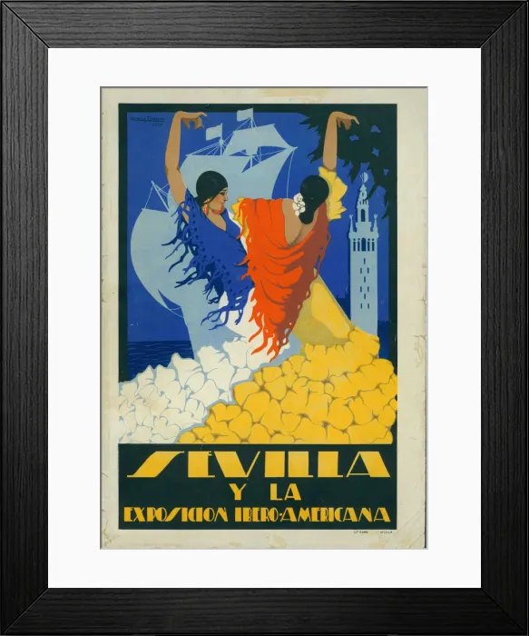 Framed Print : Poster published in the journal for the Ibero-American Exhibition of 1929-30, Seville Framed Print : Poster published in the journal for the Ibero-American Exhibition of 1929-30, Seville