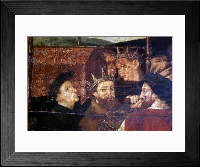 Framed Print : Martin I El Humano (1356-1410), King of Aragon and Catalonia, with his son Martin The Young Framed Print : Martin I El Humano (1356-1410), King of Aragon and Catalonia, with his son Martin The Young