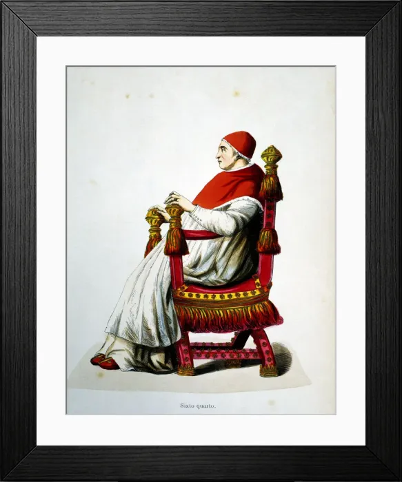 Framed Print : Sixtus IV (1414-1484), pope from 1471 to 1484, introduced the Inquisition in Spain