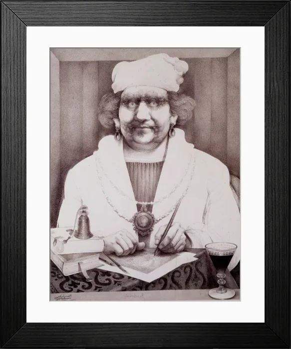 Framed Print : Van Rijn Harmenszoon called Rembrandt (1606-1669), Dutch Painting. er and engraver, engraving, 1972