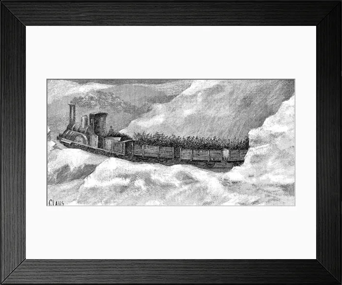 Framed Print : Transportation of fir trees by railway for Christmas celebrations in the region of Thuringia Framed Print : Transportation of fir trees by railway for Christmas celebrations in the region of Thuringia