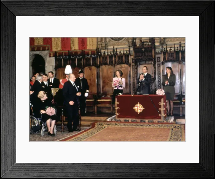 Framed Print : Tribute to Juan de Borbon y Battenberg (1913-1993), Count of Barcelona, ??ceremony Framed Print : Tribute to Juan de Borbon y Battenberg (1913-1993), Count of Barcelona, ??ceremony