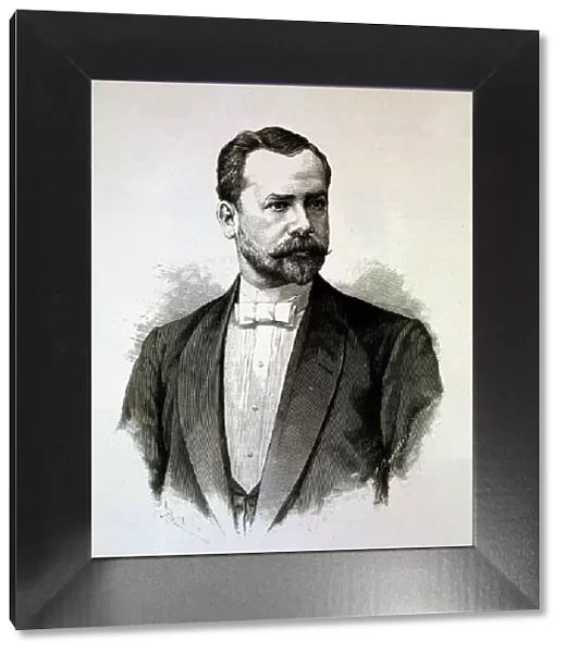 Saturnino Calleja (1855-1915), Spanish editor, engraving of Spanish and American Illustration