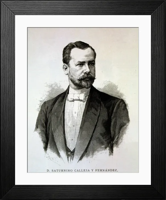 Framed Print : Saturnino Calleja (1855-1915), Spanish editor, engraving of Spanish and American Illustration Framed Print : Saturnino Calleja (1855-1915), Spanish editor, engraving of Spanish and American Illustration