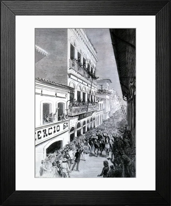 Framed Print : Revolution, 1889, the heads of the movement at Rio de Janeiro leading the Republic troops Framed Print : Revolution, 1889, the heads of the movement at Rio de Janeiro leading the Republic troops