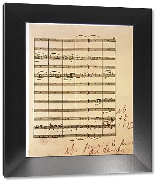 Autograph score of the Symphony No. 8 Op 93 by Ludwig van Beethoven