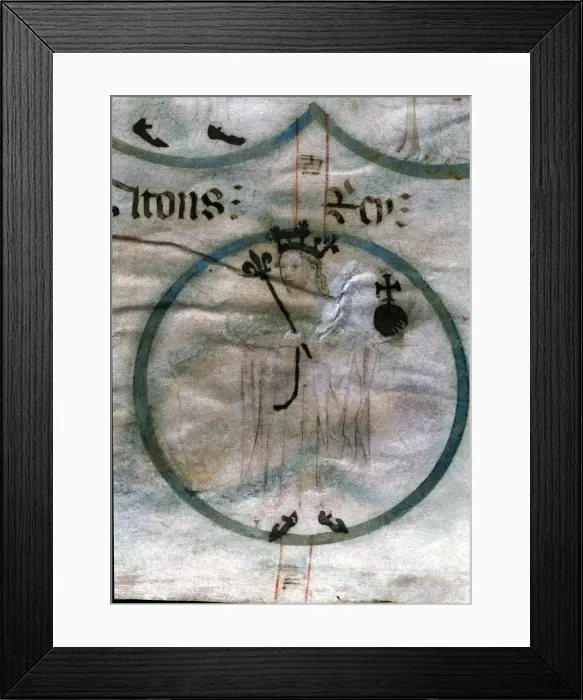 Framed Print : Alfonso II The Chaste (1154 - 1196), King of Catalonia and Aragon, miniature of Framed Print : Alfonso II The Chaste (1154 - 1196), King of Catalonia and Aragon, miniature of