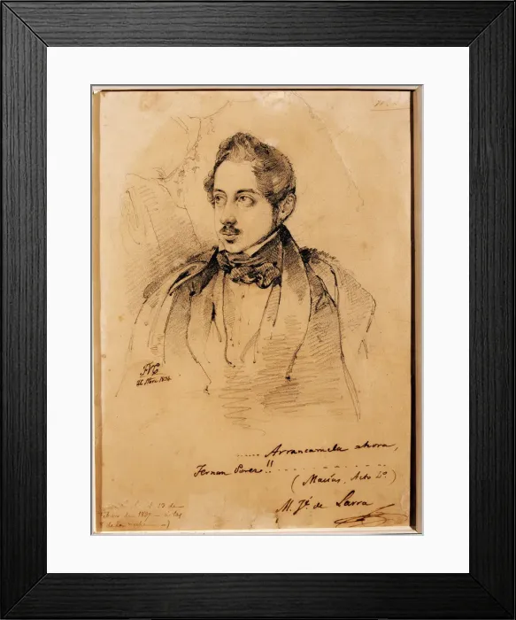 Framed Print : Mariano Jose Larra. Federico De Madrazo Framed Print : Mariano Jose Larra. Federico De Madrazo