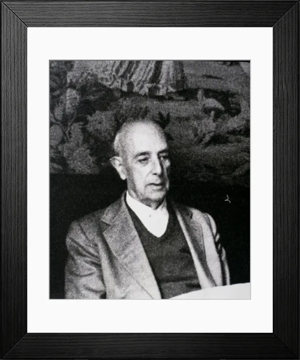 Framed Print : Llorenc Villalonga (1897-1980), Spanish writer in Catalan, photo at his home Framed Print : Llorenc Villalonga (1897-1980), Spanish writer in Catalan, photo at his home
