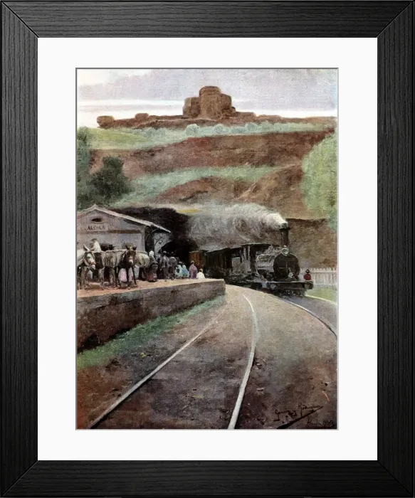 Framed Print : Landscapes of Seville, Panaderos train station, drawing by Garcia y Rodriguez, 1903 Framed Print : Landscapes of Seville, Panaderos train station, drawing by Garcia y Rodriguez, 1903
