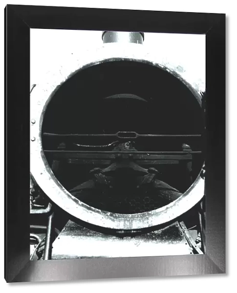 Engine of a steam train, inside of the smoke box