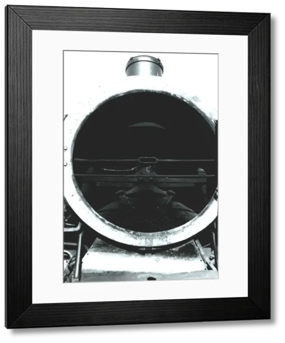 Framed Print : Engine of a steam train, inside of the smoke box