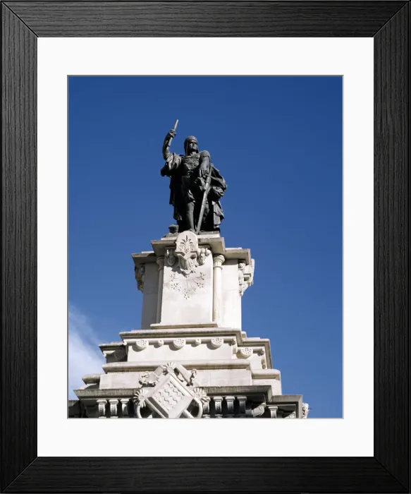 Framed Print : Roger de Lluria (1250-1305), Catalan Admiral from Italian origin, monument in the city of Tarragona Framed Print : Roger de Lluria (1250-1305), Catalan Admiral from Italian origin, monument in the city of Tarragona