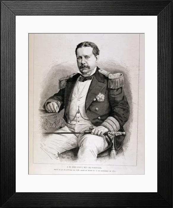 Framed Print : Louis I of Braganza (1838-1889), king of Portugal, engraving in the Ilustracion Framed Print : Louis I of Braganza (1838-1889), king of Portugal, engraving in the Ilustracion
