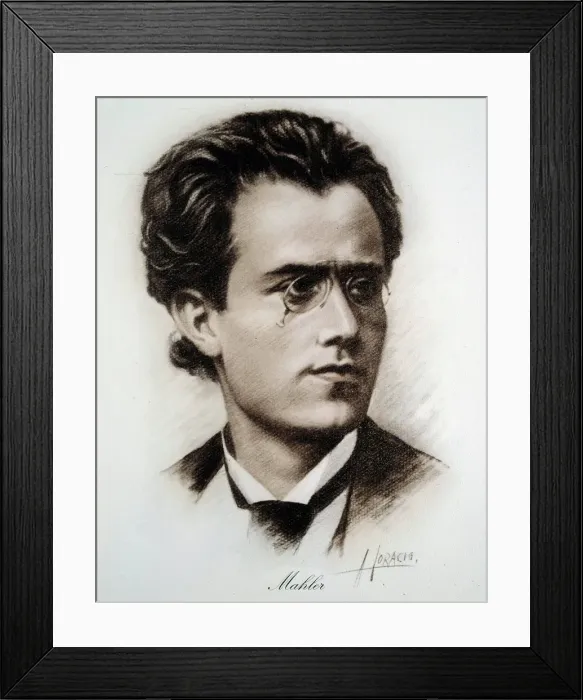 Framed Print : Gustav Mahler (1860-1911), Austrian composer and musician, drawing by Horacio Framed Print : Gustav Mahler (1860-1911), Austrian composer and musician, drawing by Horacio
