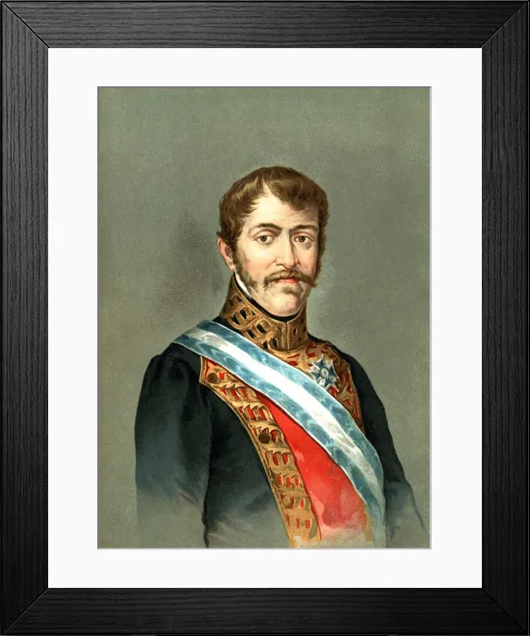 Framed Print : Carlos Isidro de Borbon (1788-1855), brother of King Fernando VII and Carlist pretender