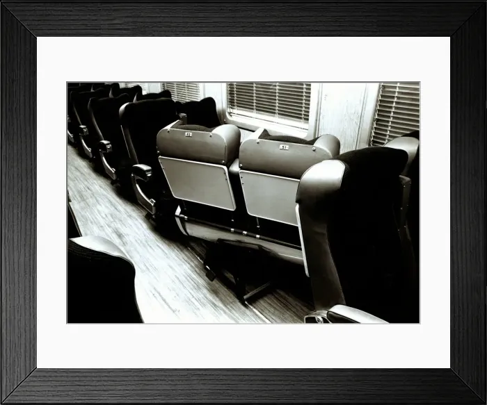 Framed Print : Interior of a passenger car of an automotive train Ter, from the Spanish National Framed Print : Interior of a passenger car of an automotive train Ter, from the Spanish National