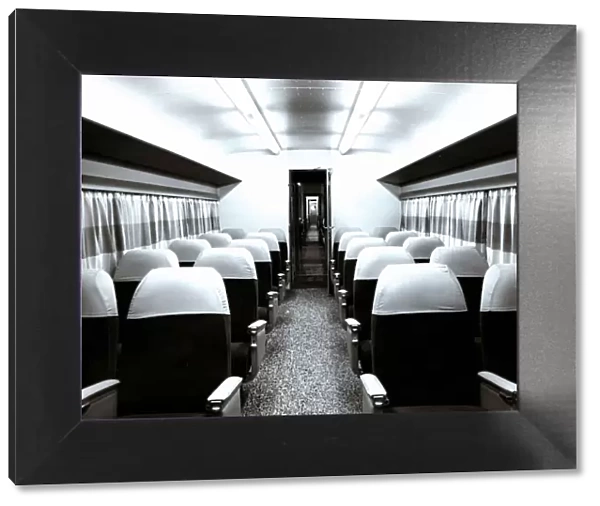 Interior of a passenger car of an automotive train Ter, from the Spanish National