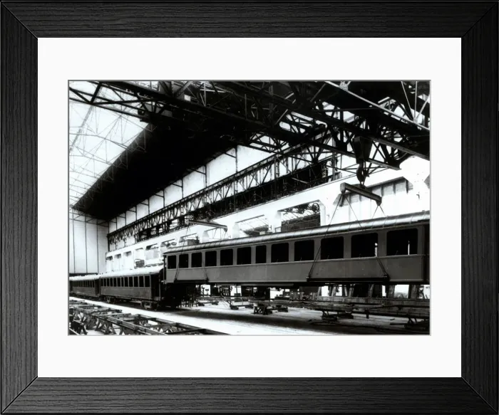Framed Print : Industrial unit in a railway wagons industry in France Framed Print : Industrial unit in a railway wagons industry in France