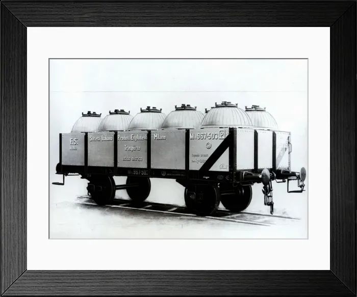Framed Print : Italian rail car for loading and transportation of acids Framed Print : Italian rail car for loading and transportation of acids