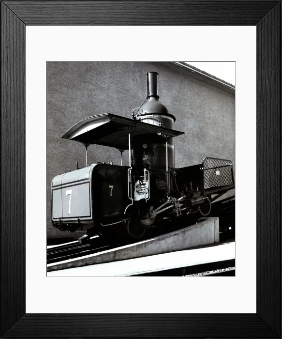 Framed Print : First cable railway, built in 1873 by engineer Riggenbach Framed Print : First cable railway, built in 1873 by engineer Riggenbach