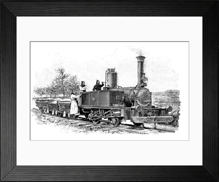 Framed Print : Train for the exploitation of kaolin, in the Trappist monastery of Soligny, France, 1901 Framed Print : Train for the exploitation of kaolin, in the Trappist monastery of Soligny, France, 1901