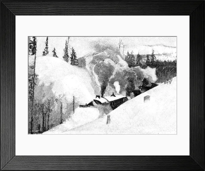 Framed Print : North-American rotary machine, clearing snow from the railroad Canadian - Pacific, 1901 Framed Print : North-American rotary machine, clearing snow from the railroad Canadian - Pacific, 1901