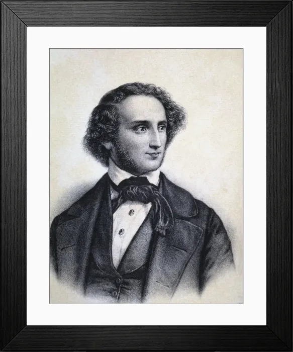 Framed Print : Felix Mendelssohn Bartholdy (1809-1847), composer and German conductor Framed Print : Felix Mendelssohn Bartholdy (1809-1847), composer and German conductor