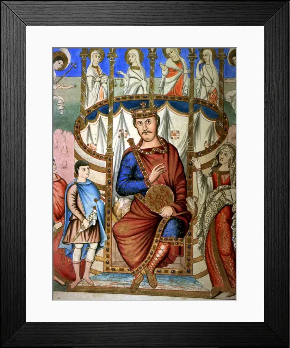 Framed Print : Charles II The Bald (823-877), king of France, Emperor of the West, facsimile Framed Print : Charles II The Bald (823-877), king of France, Emperor of the West, facsimile
