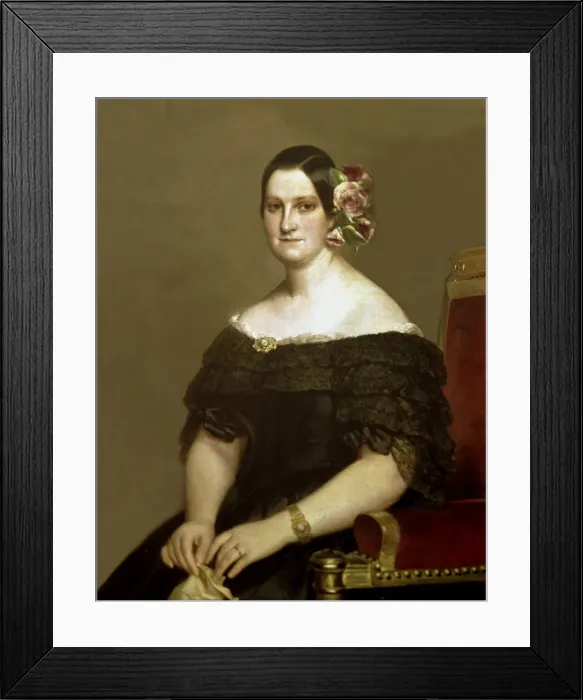 Framed Print : Maria Cristina de Borbon-Dos Sicilias, portrait of 1841 Framed Print : Maria Cristina de Borbon-Dos Sicilias, portrait of 1841