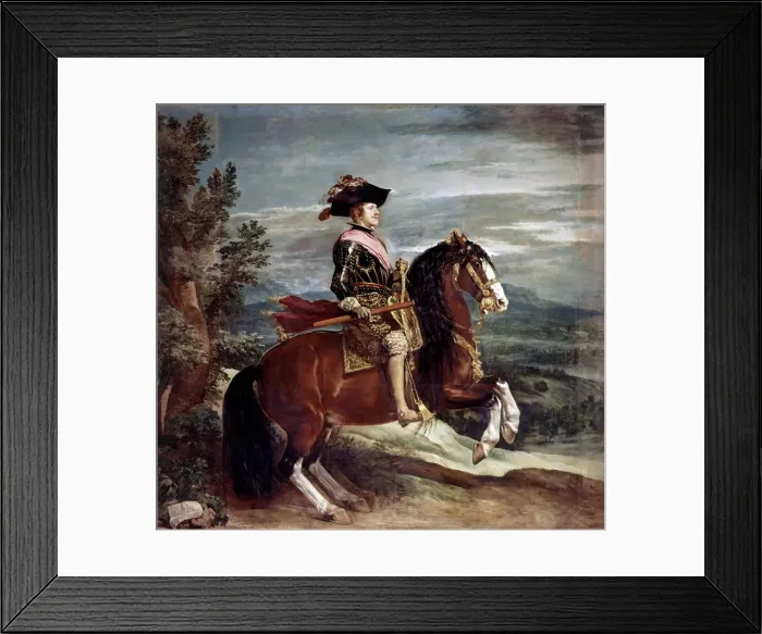 Framed Print : Equestrian Portrait of Felipe IV (1605-1665), King of Spain