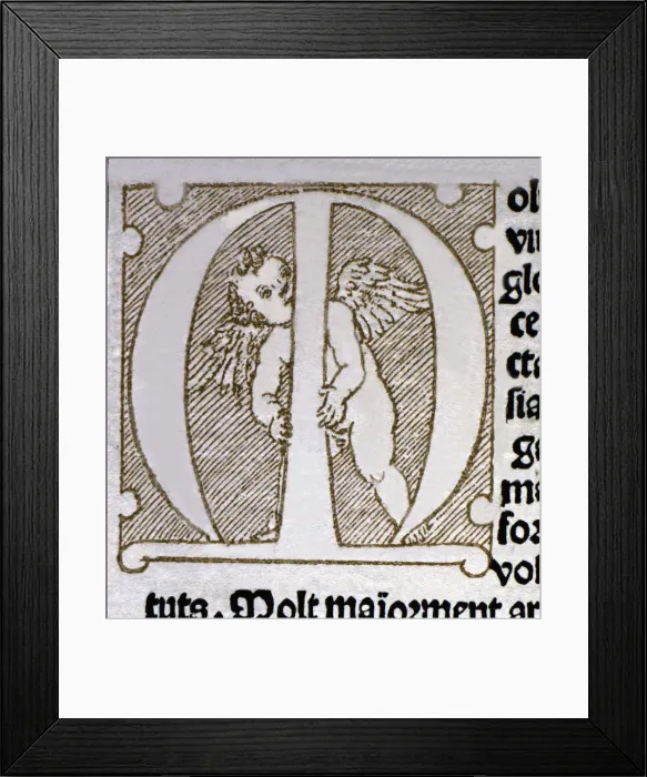Framed Print : Initial Letter of the dedicatory Framed Print : Initial Letter of the dedicatory