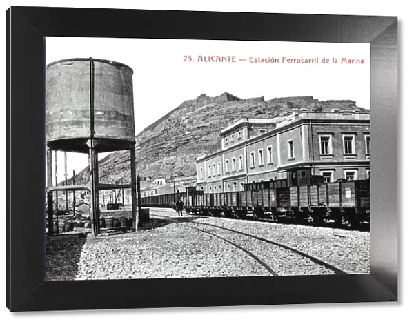 Marina Railroad Station in Alicante, 1920