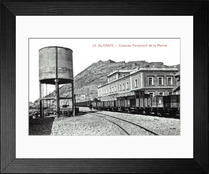 Framed Print : Marina Railroad Station in Alicante, 1920 Framed Print : Marina Railroad Station in Alicante, 1920