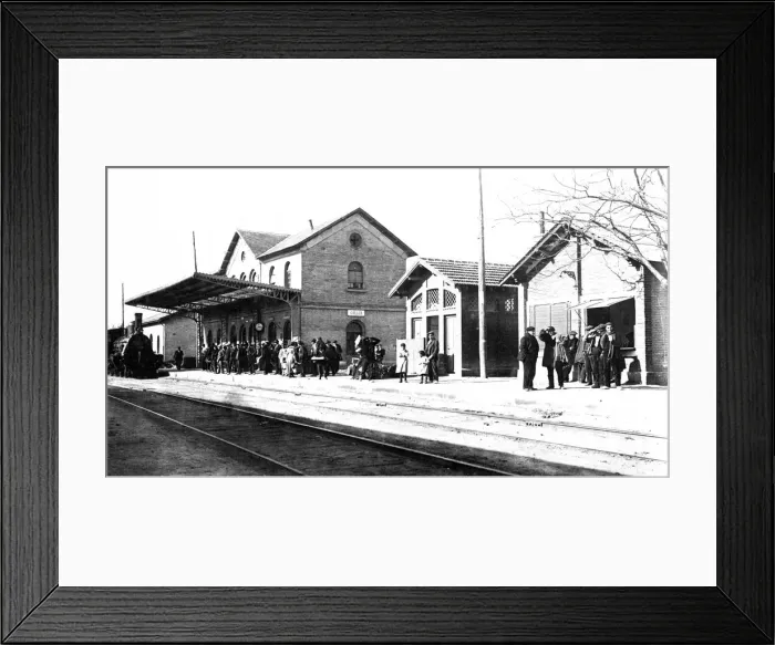 Framed Print : Gallur North Station, province of Zaragoza, 1910 Framed Print : Gallur North Station, province of Zaragoza, 1910