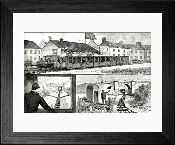 Framed Print : Lartigue Train, experimental railway installed in Ireland, between the towns of Listowel Framed Print : Lartigue Train, experimental railway installed in Ireland, between the towns of Listowel