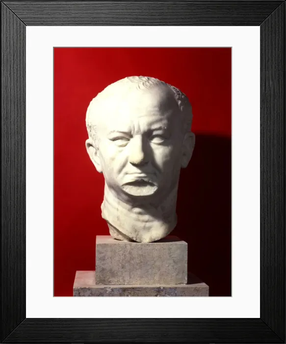 Framed Print : Marble Head of Titus Flauius Vespasianus (9-79), 75 aC, Roman Emperor Framed Print : Marble Head of Titus Flauius Vespasianus (9-79), 75 aC, Roman Emperor