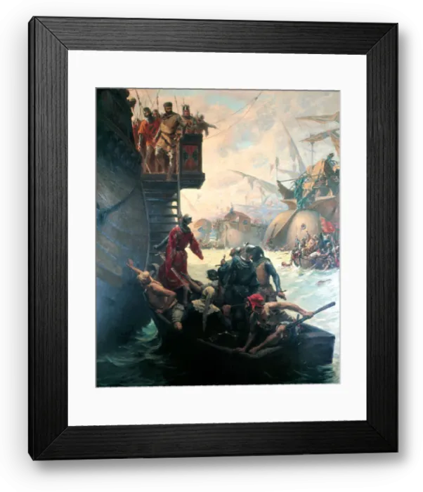 Framed Print : Roger de Lluria (1250-1305), Catalan military of Italian origin Framed Print : Roger de Lluria (1250-1305), Catalan military of Italian origin