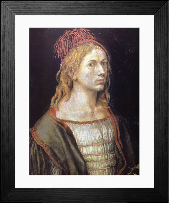Framed Print : Self-Portrait with castor oil flower Albrecht Durer (1471-1528, German Painter and engraver Framed Print : Self-Portrait with castor oil flower Albrecht Durer (1471-1528, German Painter and engraver