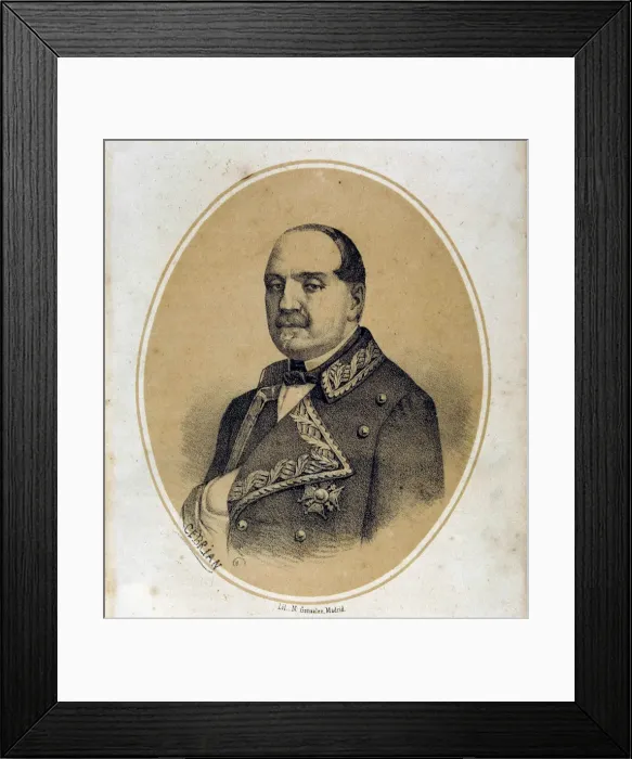 Framed Print : Leopoldo O Donnell (1809-1867) Spanish politician and military Framed Print : Leopoldo O Donnell (1809-1867) Spanish politician and military