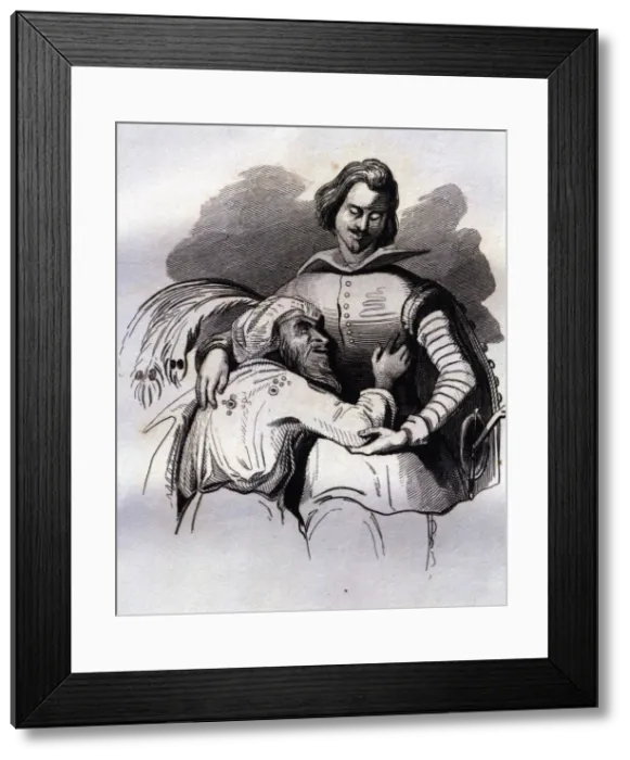 Framed Print : Engraving in the book Despedida del Diablo Cojuelo (Farewell of the Cojuelo Devil) Framed Print : Engraving in the book Despedida del Diablo Cojuelo (Farewell of the Cojuelo Devil)