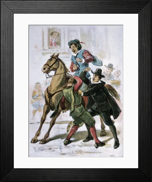 Framed Print : Story of the Buscon called Don Pablos by Francisco de Quevedo, engraving in Book II Framed Print : Story of the Buscon called Don Pablos by Francisco de Quevedo, engraving in Book II