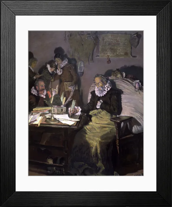 Framed Print : Last will, 1916, Miguel de Cervantes Saavedra (1547-1616) Spanish writer Framed Print : Last will, 1916, Miguel de Cervantes Saavedra (1547-1616) Spanish writer