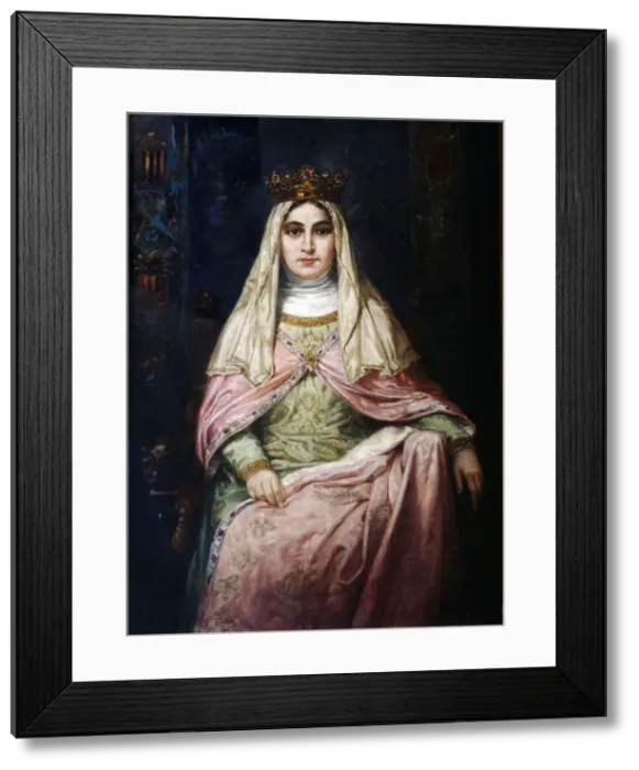Framed Print : Elisenda of Montcada (1292-1364), consort queen of the crown of Aragon, fourth wife of James II Framed Print : Elisenda of Montcada (1292-1364), consort queen of the crown of Aragon, fourth wife of James II