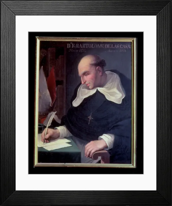 Framed Print : Fray Bartolome de las Casas (1474-1566), Dominican missionary and Spanish historian Framed Print : Fray Bartolome de las Casas (1474-1566), Dominican missionary and Spanish historian