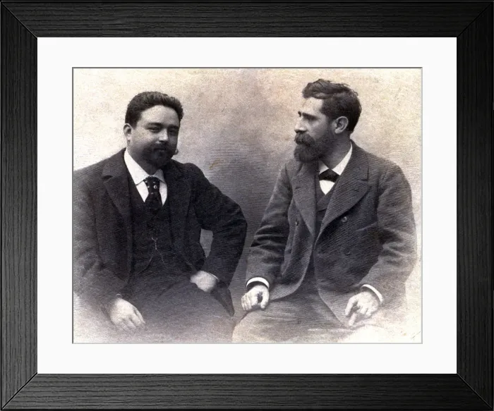 Framed Print : Isaac Albeniz (1860-1909) and Tomas Breton (1850-1923), Spanish composers Framed Print : Isaac Albeniz (1860-1909) and Tomas Breton (1850-1923), Spanish composers